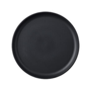Plate flat black 23 cm 