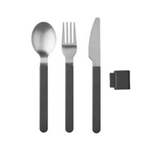 Cutlery black 3-piece 