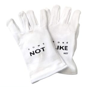 Cooking glove "Some like it hot some not" white/black 