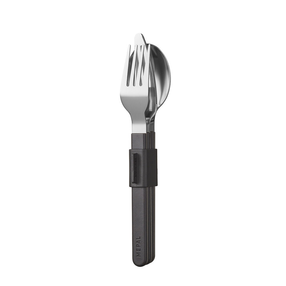 Cutlery black 3-piece 