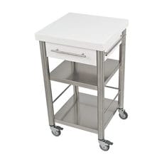 Kitchen trolley Corian white1 drawer50 x 50 