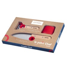 Children's chef's knife with peeler
and finger guard 