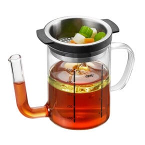 Fat separator jar
Glass with strainer 