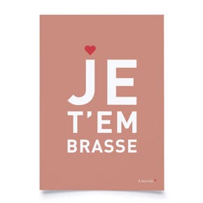 Postkarte 
"Je t`embrasse" 