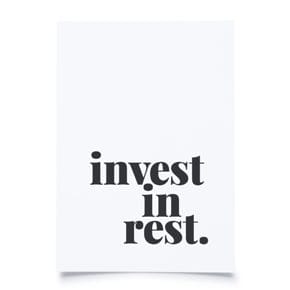 Postkarte 
"invest in rest." 