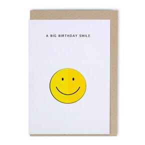 Folded card Big birthday smile 