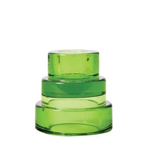 Candlestick 2in1 glass green 