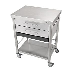 Kitchen trolley stainless steel2 drawers50 x 70 