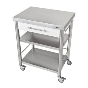 Kitchen trolley Corian white1 drawer50 x 70 