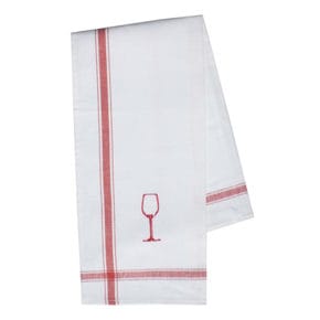 Glass cloth, linen red 