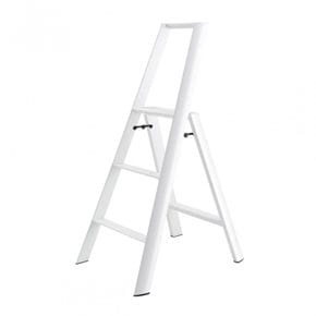 Folding ladder 3 steps white 