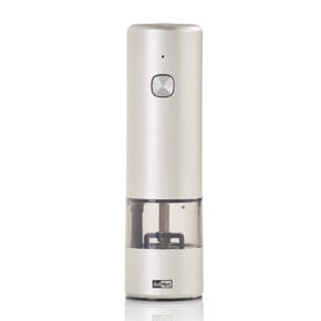 Electric pepper or salt mill
with light, silver 
