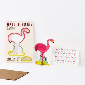 Pop Out Card, Flamingo 