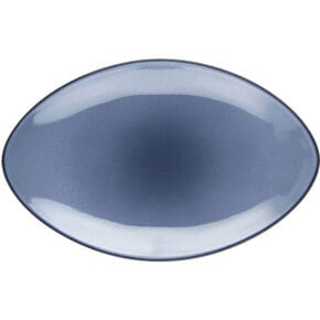 Servierplatte oval 
blau 35 cm 