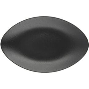 Servierplatte oval 
schwarz 35 cm 