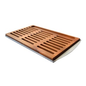 Breadboard cherry wood
with stainless steel tray / slot for knife 