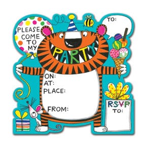 Einladungskarte 
Tiger Party 