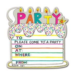 Einladungskarte 
Party Party 