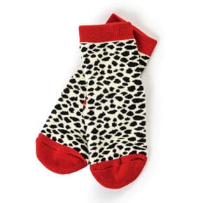 Tiger socks red
Size 17-18 