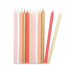 Candles pink / gold
Set of 12 