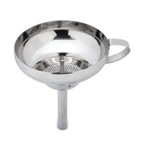Funnel with sieve 