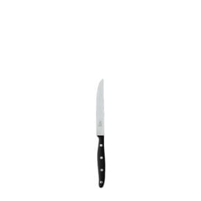 Steak knife smooth cut plastic black 12.4 cm 