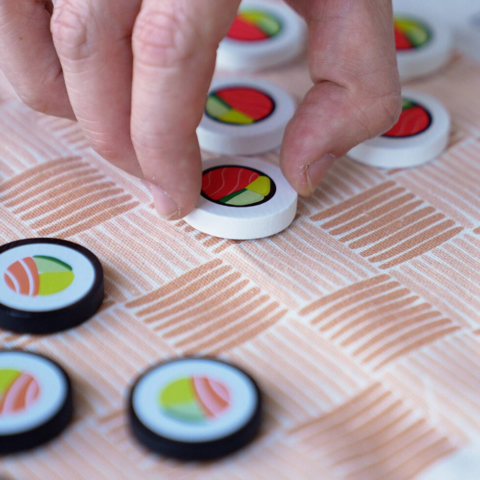 Sushi game checkers 