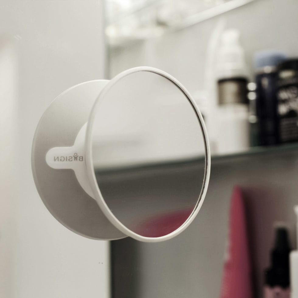 Mirror with suction cup white15x magnification 