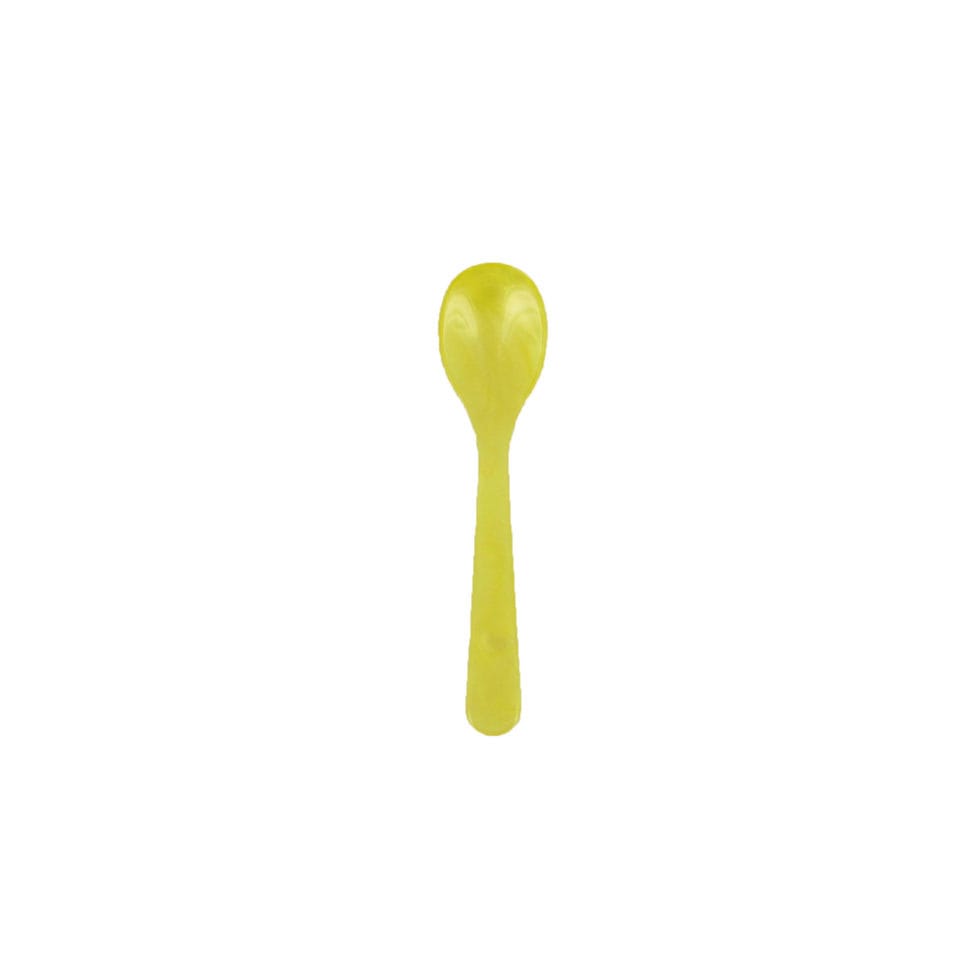 Egg spoon acrylic glass yellow 
