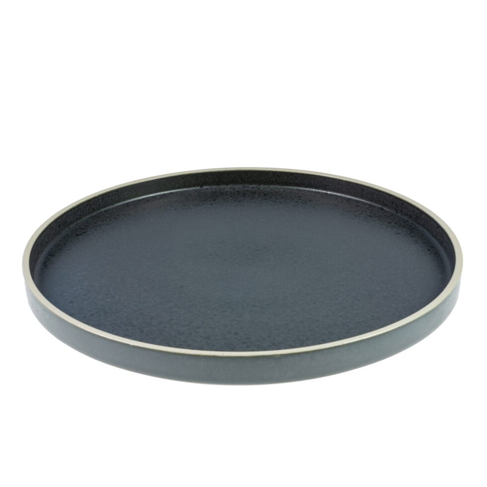 Plate flat
black 27 cm 
