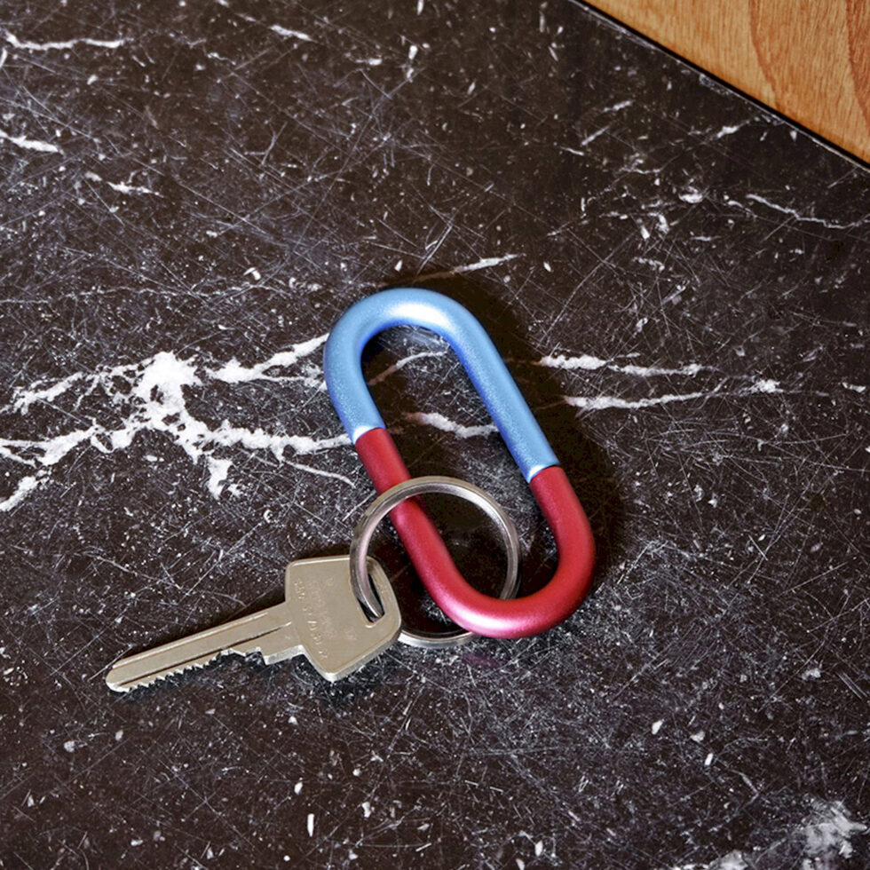 Schlüsselanhänger
rot/blau 
