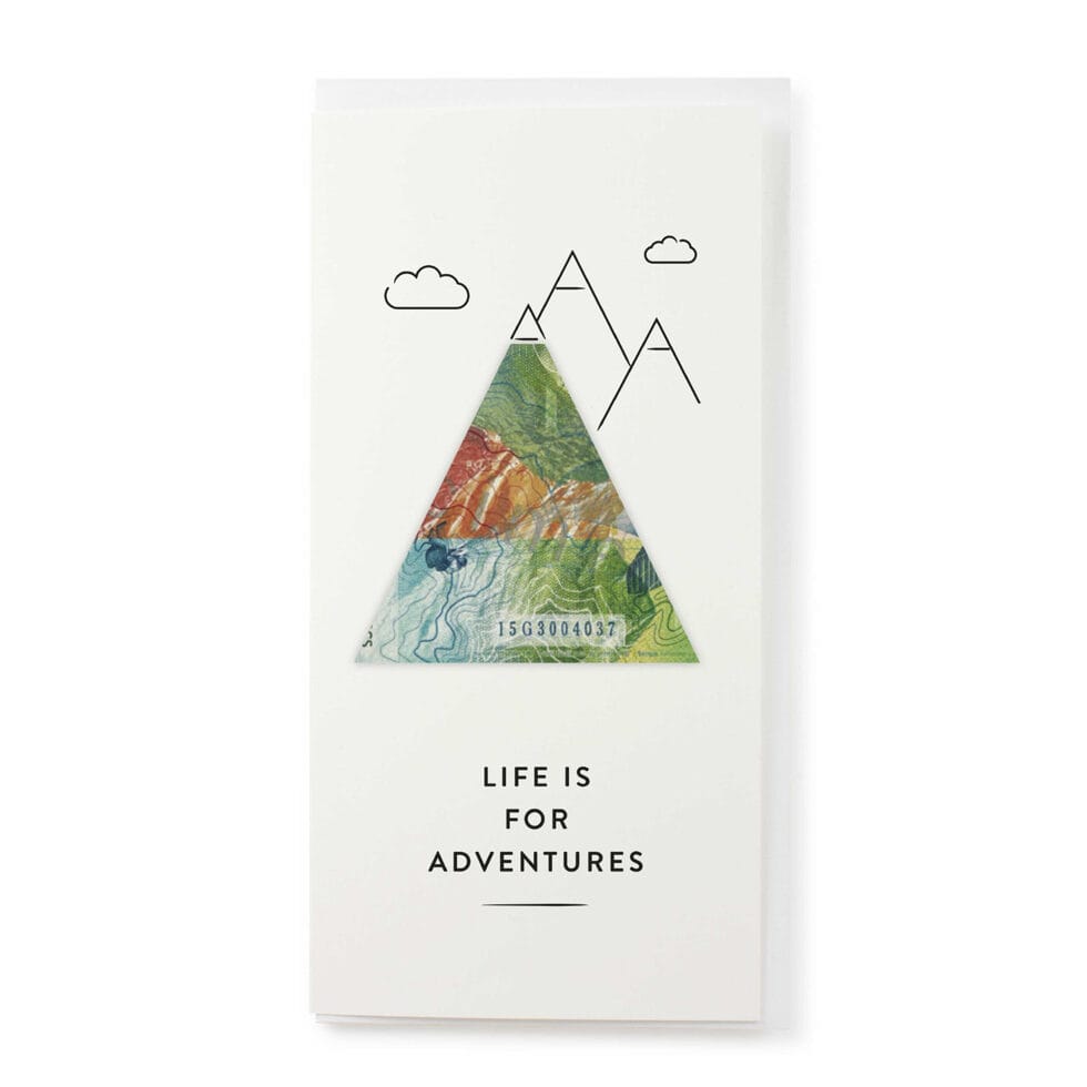 Folded card
"Life is for adventure" 