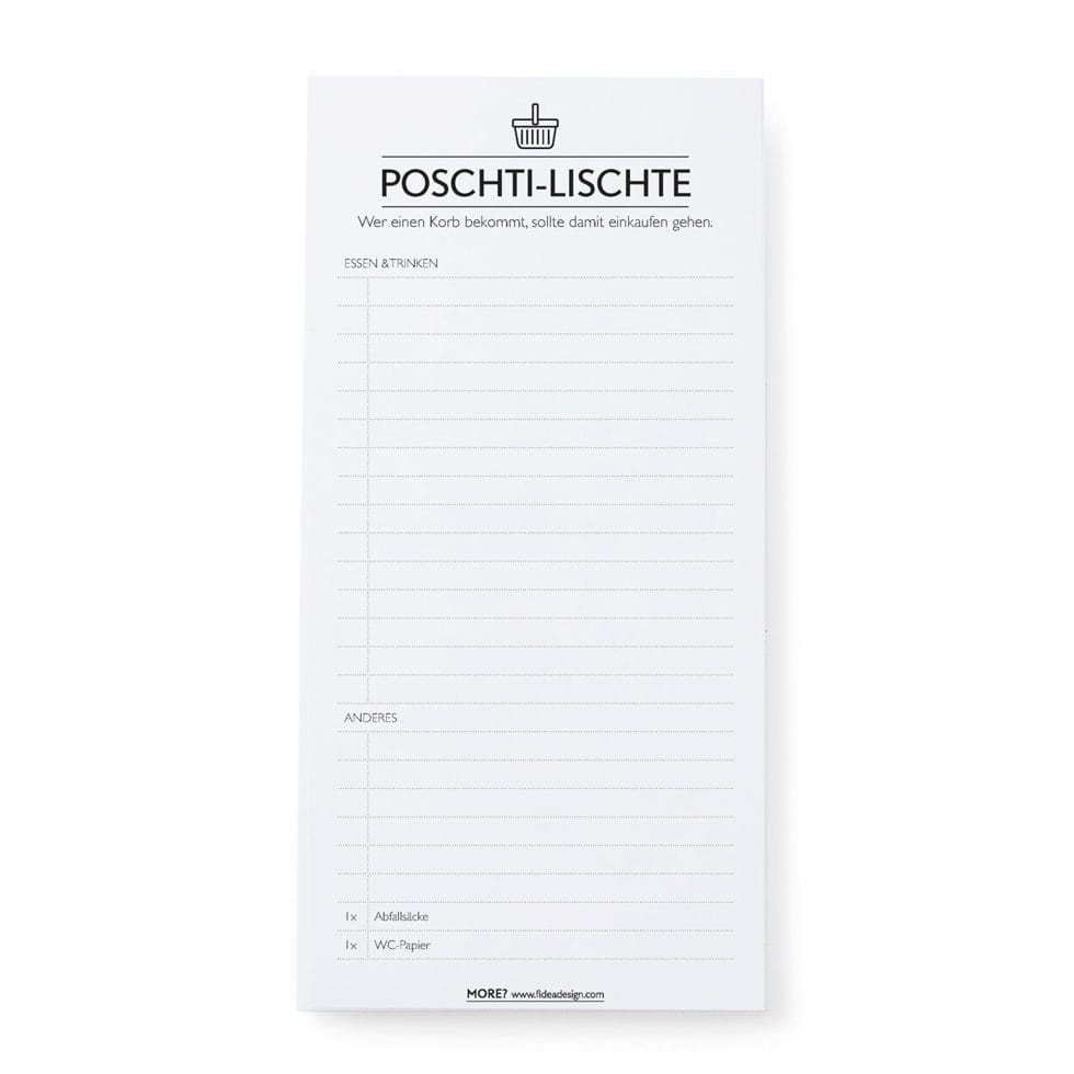 Notepad shopping list 