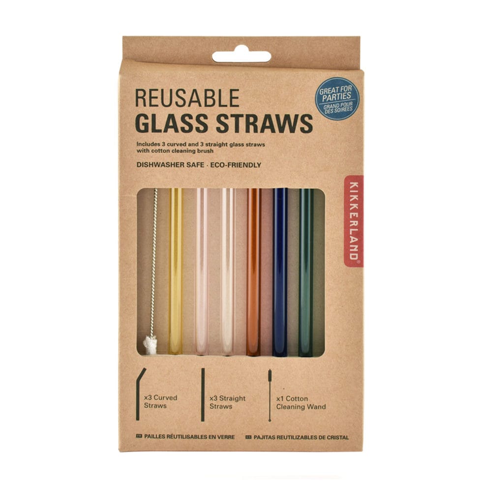 Drinking straws
Glass colored 6 pcs. 