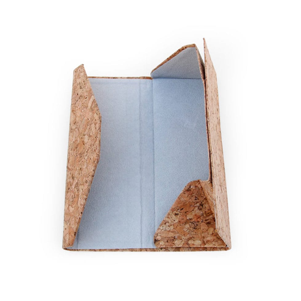 Foldable spectacle case cork 