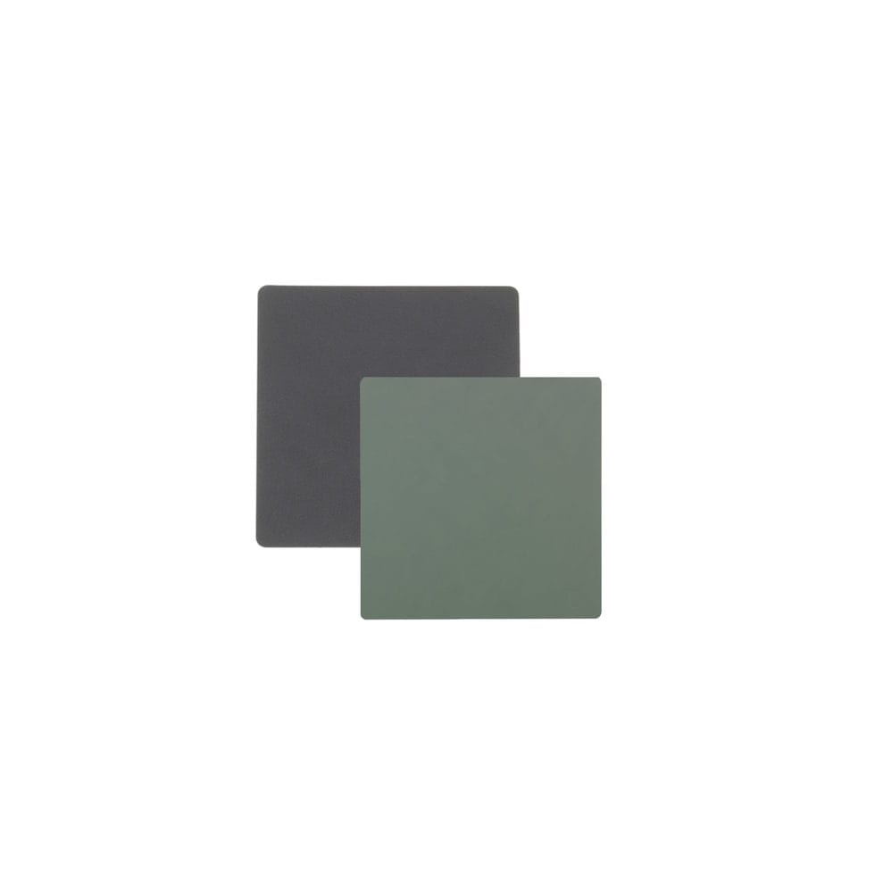 Dessous de verre
anthracite/vert carré 10x10 