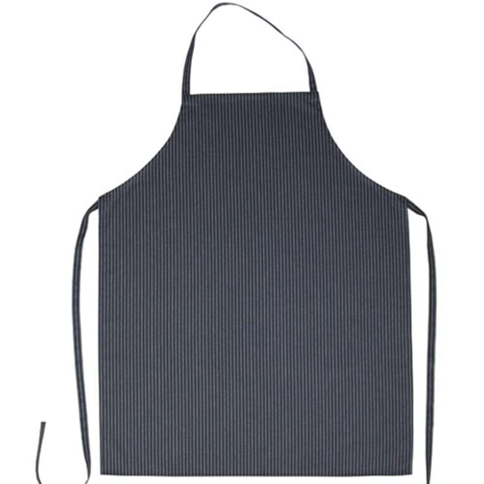 Bib apron black white striped 