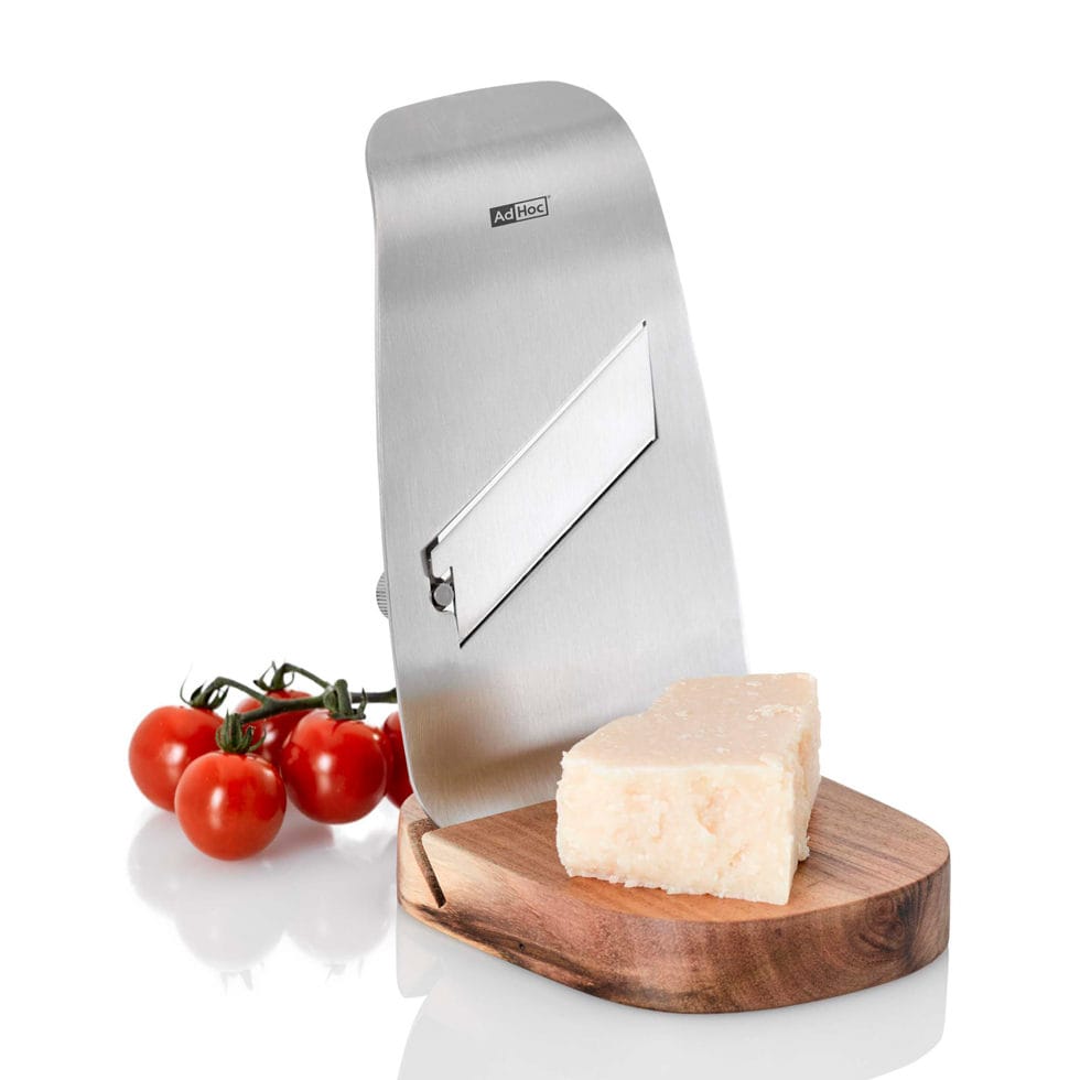 Truffle / cheese slicer with wooden stand 