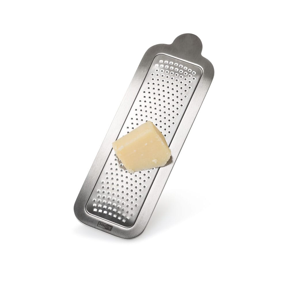 Fine table grater with wooden bowl 