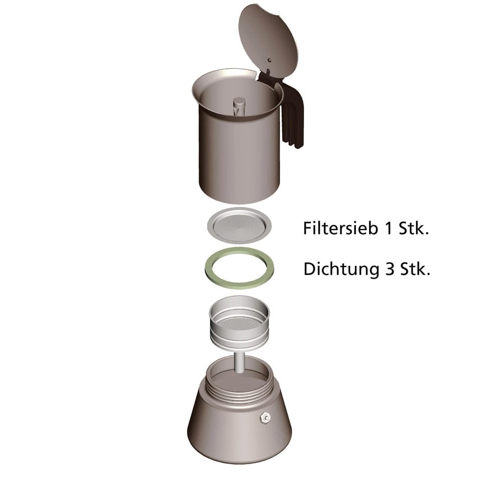 Replacement seal and filter for Bialetti Venus 