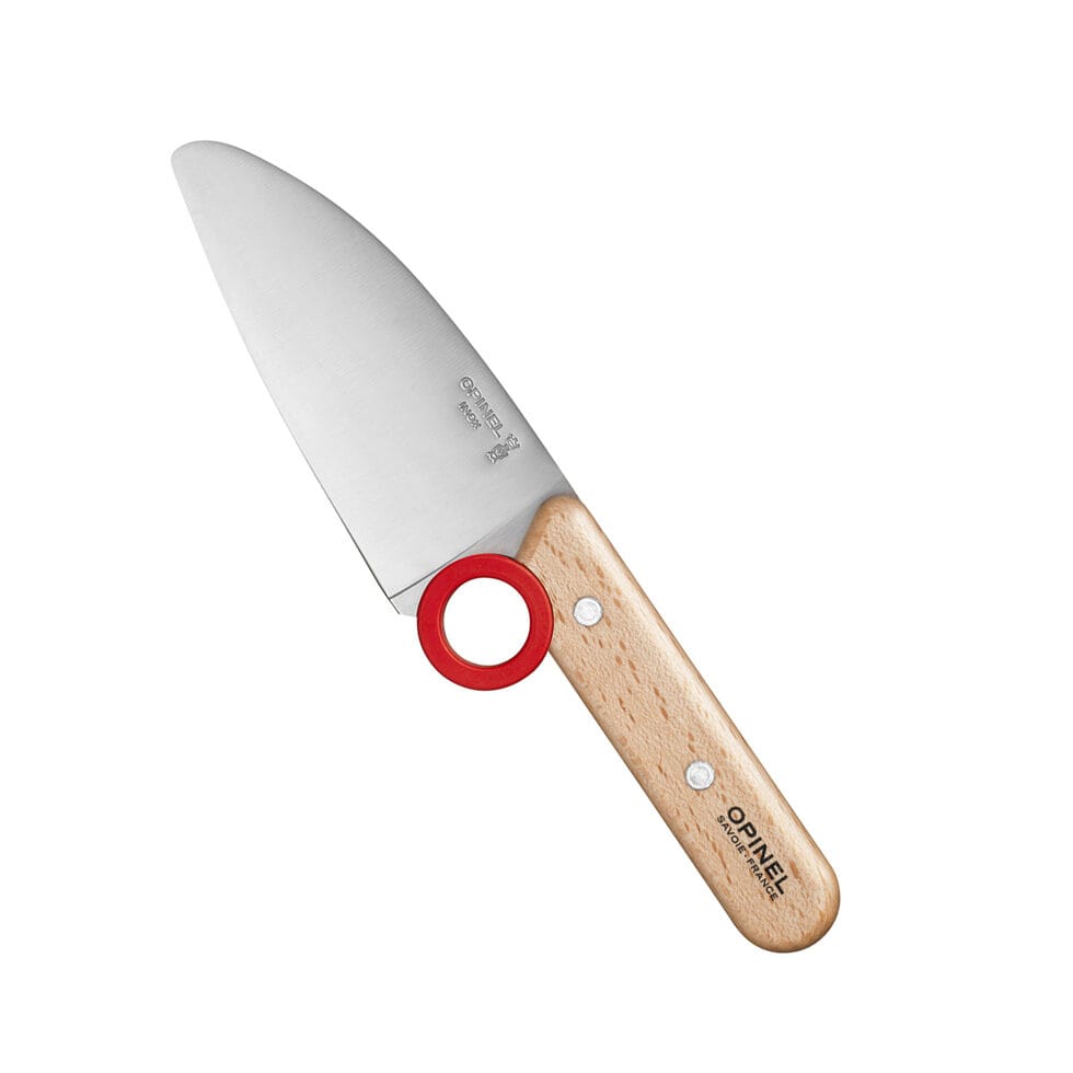 Children's chef's knife with peeler
and finger guard 