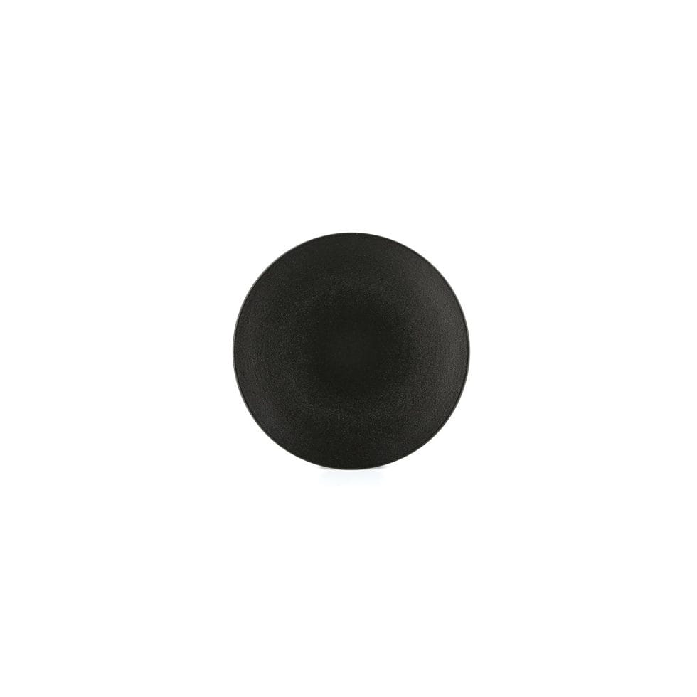 Plate flat black 16 cm 