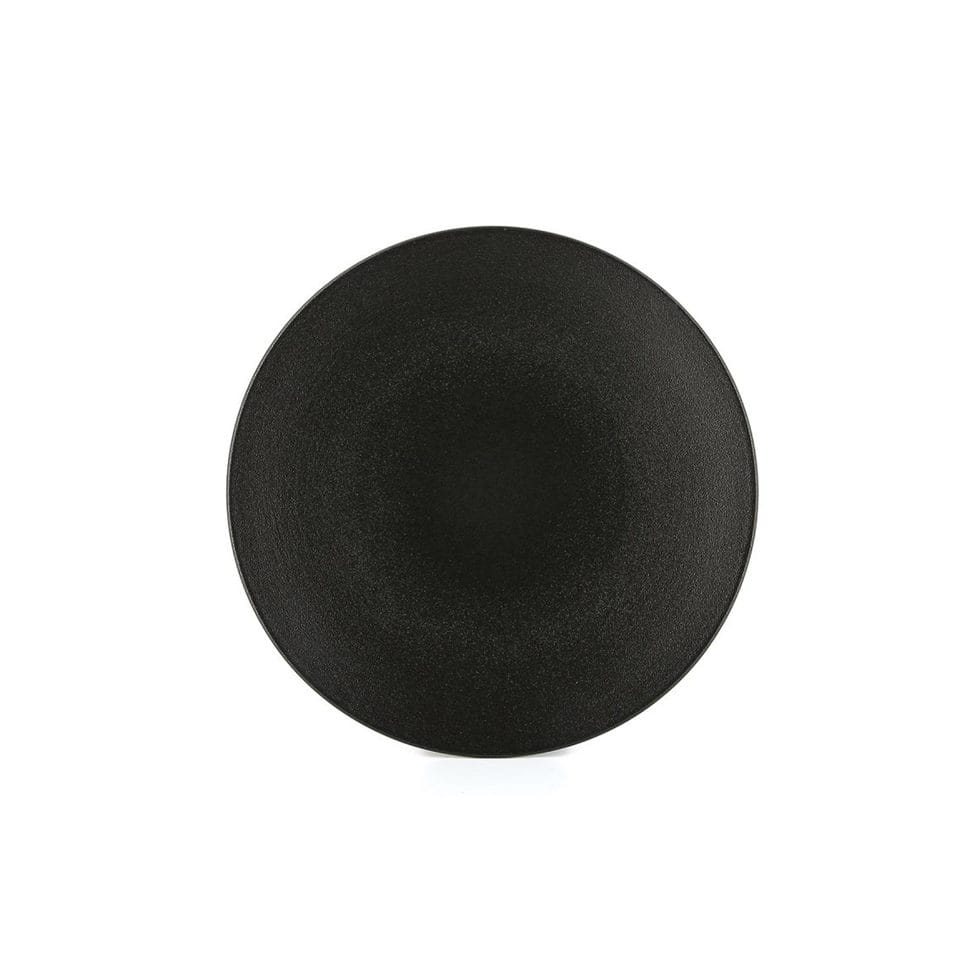 Plate flat black 21 cm 