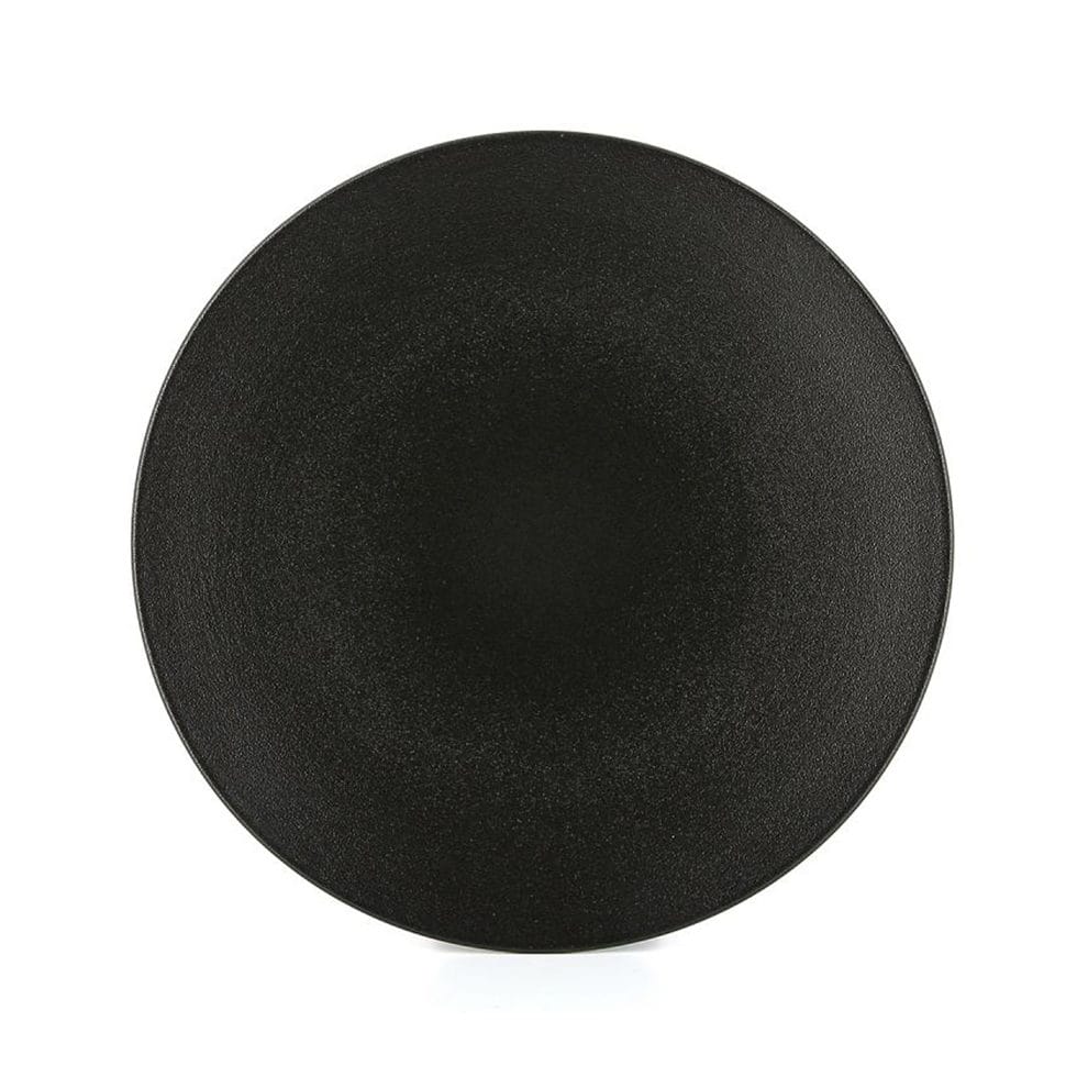 Plate flat black 28 cm 