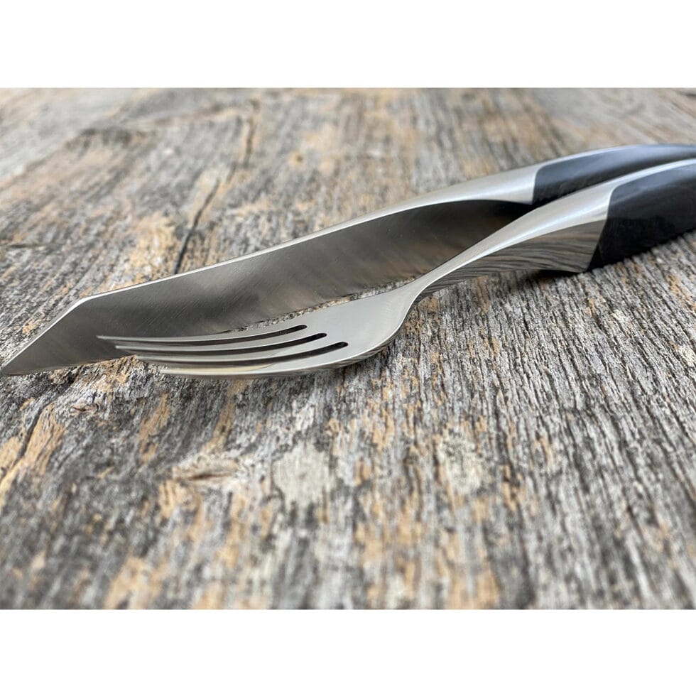 Steak cutlery ash black set 