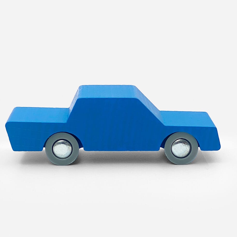 Holzauto  
blau 