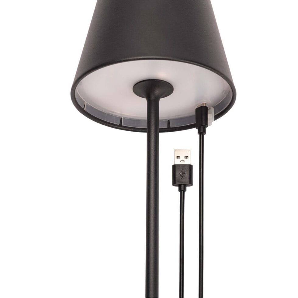 Tischlampe Luna  
schwarz, Akku/USB 