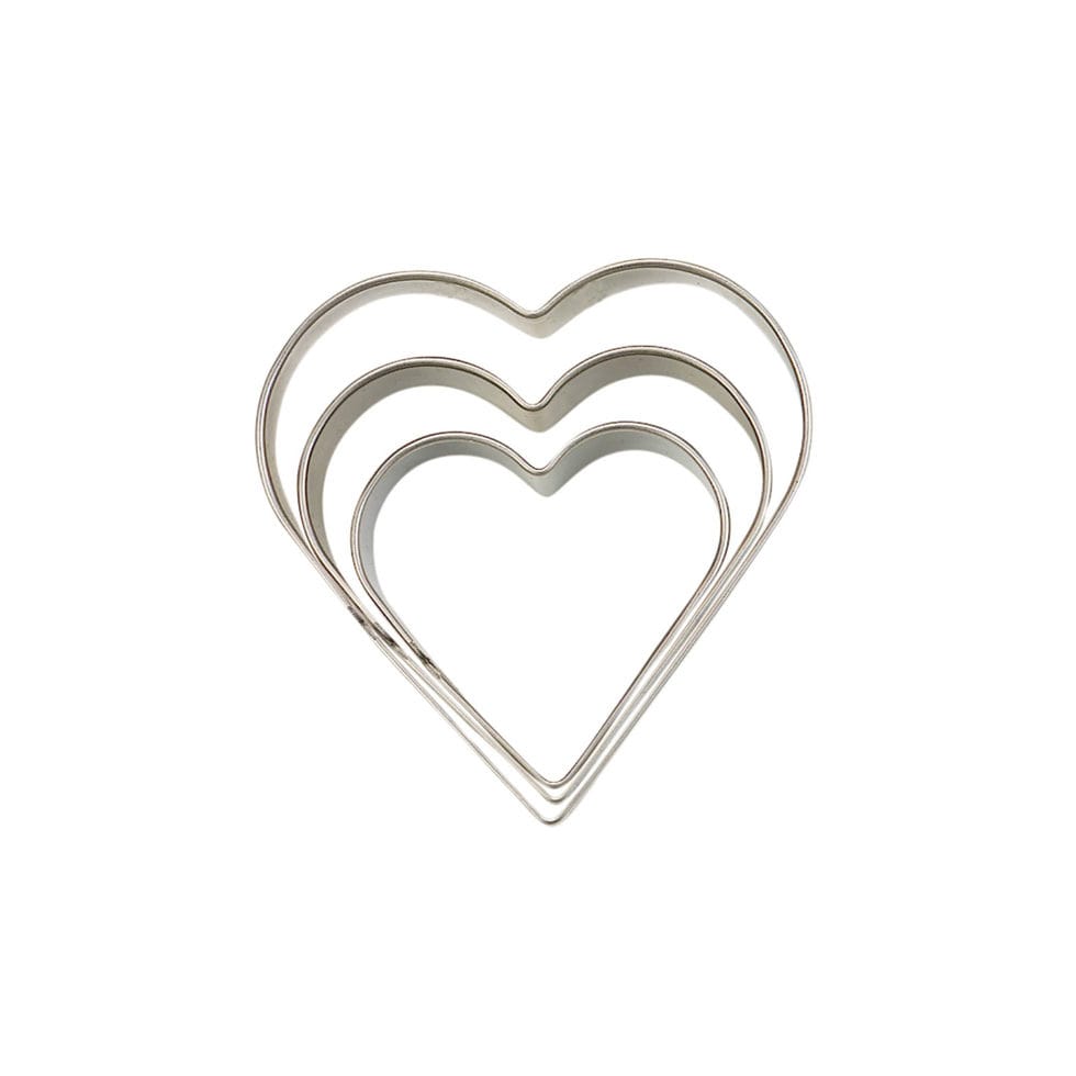 Cookie cutter
Hearts small Set of 3 