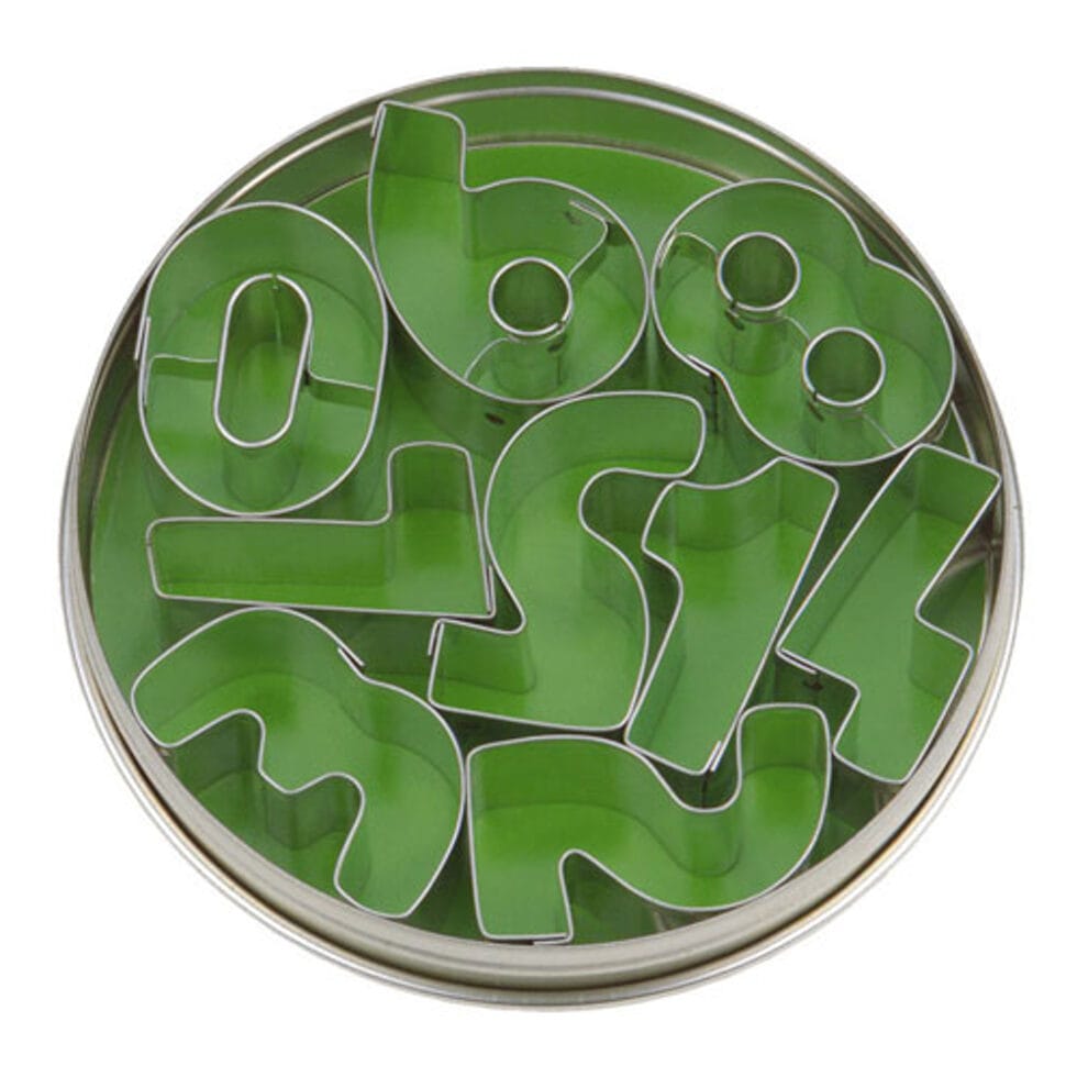 Cookie cutter
9 numbers in can 
