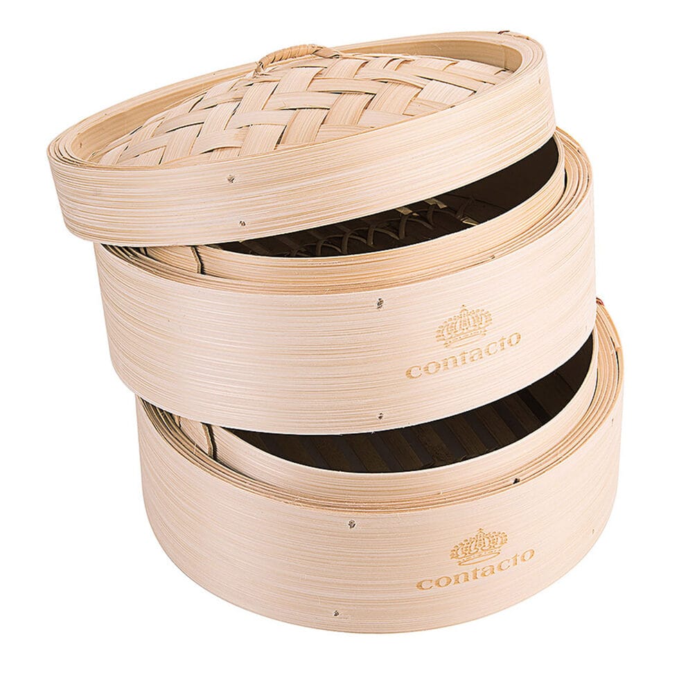 Steam basket bamboo
20cm, 2 baskets 